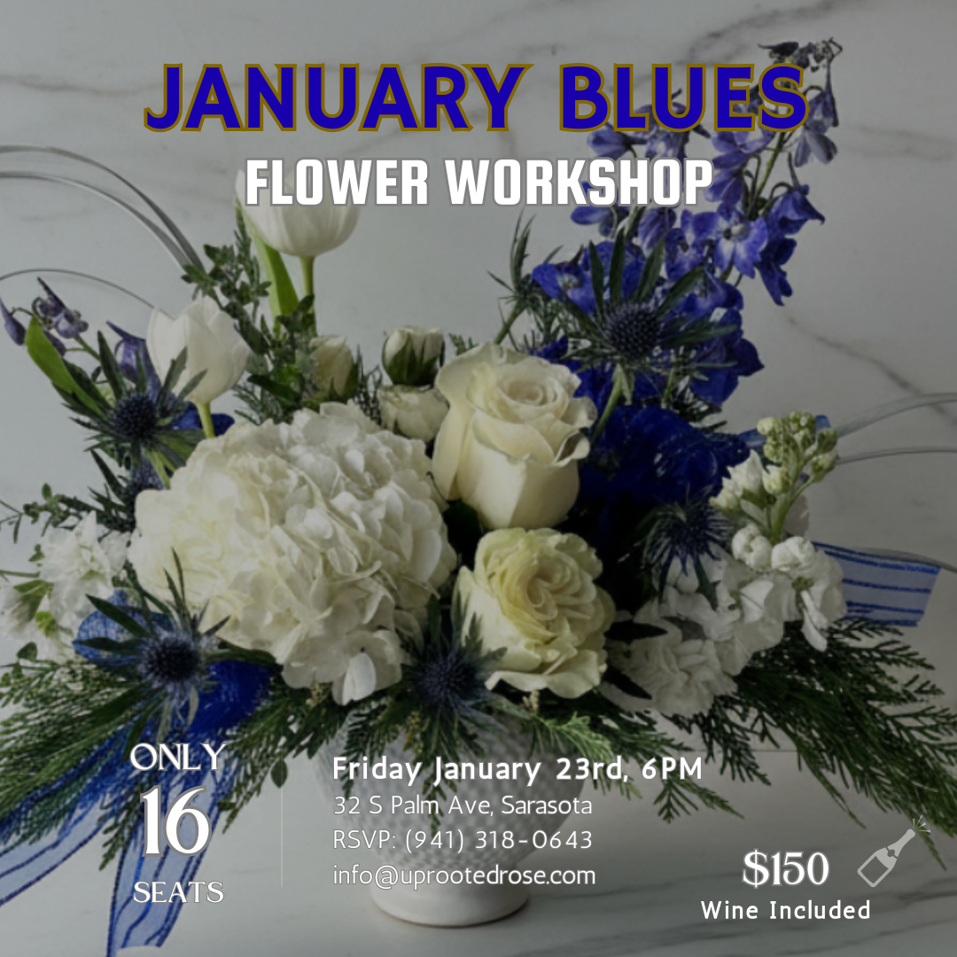 January Blues Flower Workshop - Fri Jan 23 6PM