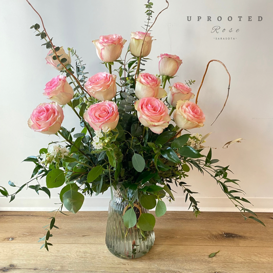 Handcrafted Pink Roses | Uprooted Rose - Sarasota Florist